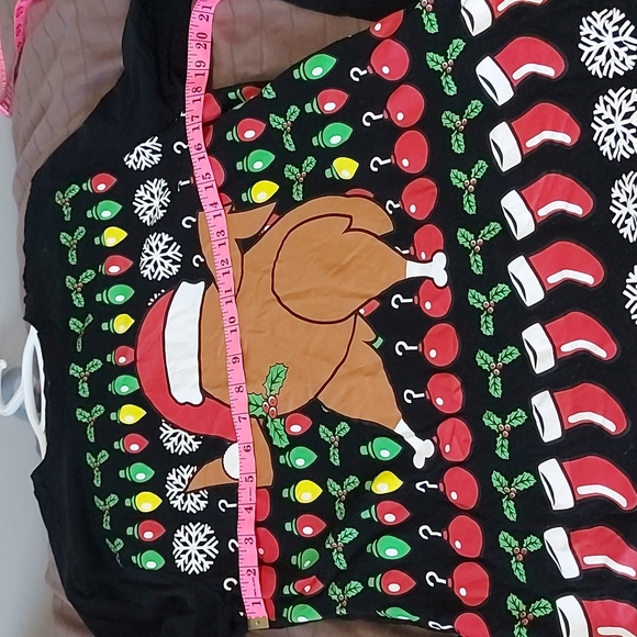 Men's Ugly Christmas turkey logo long sleeve tshirt - Picture 4 of 6